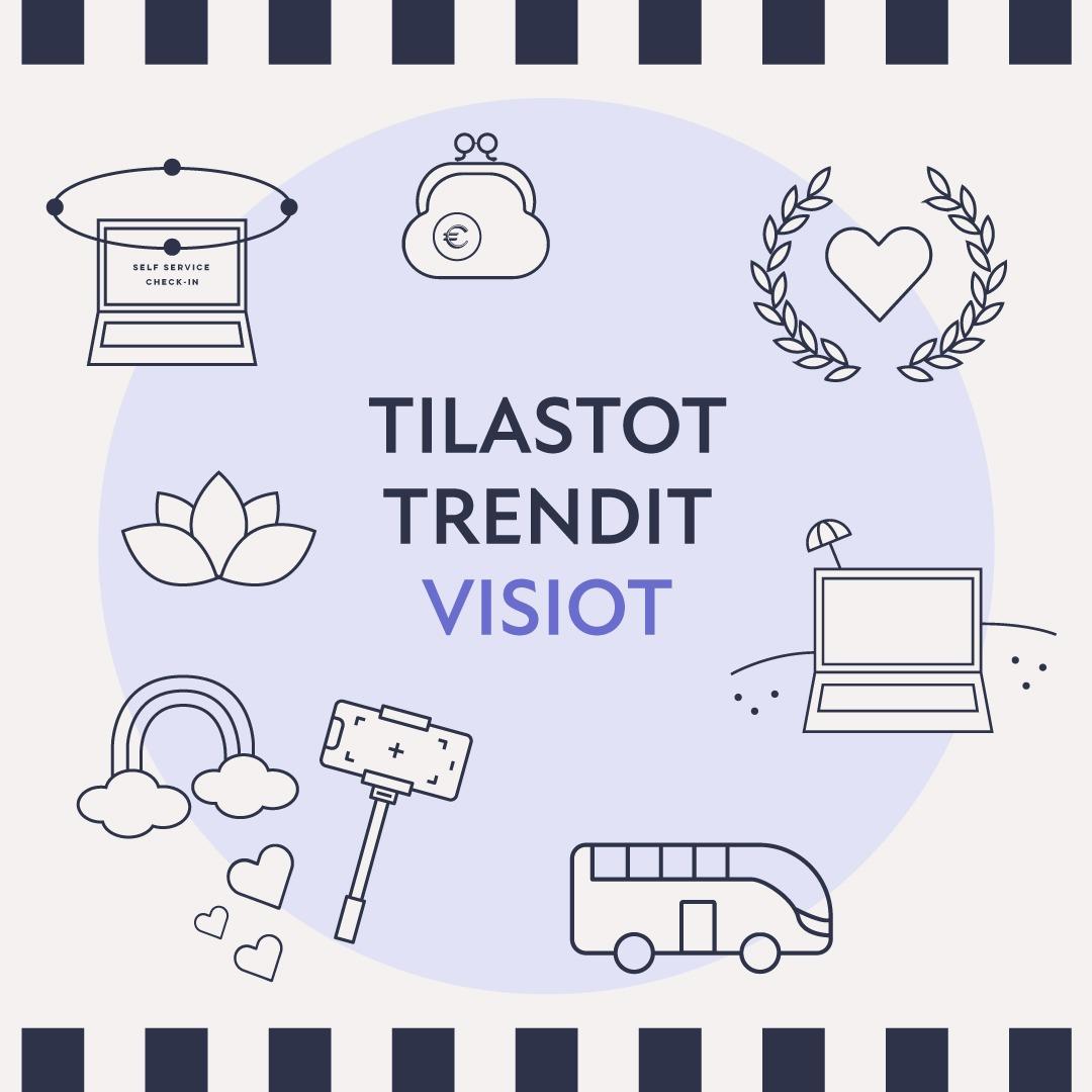 Majoittumisen murros. Tilastot, trendit, visiot by Rune & Berg Design.