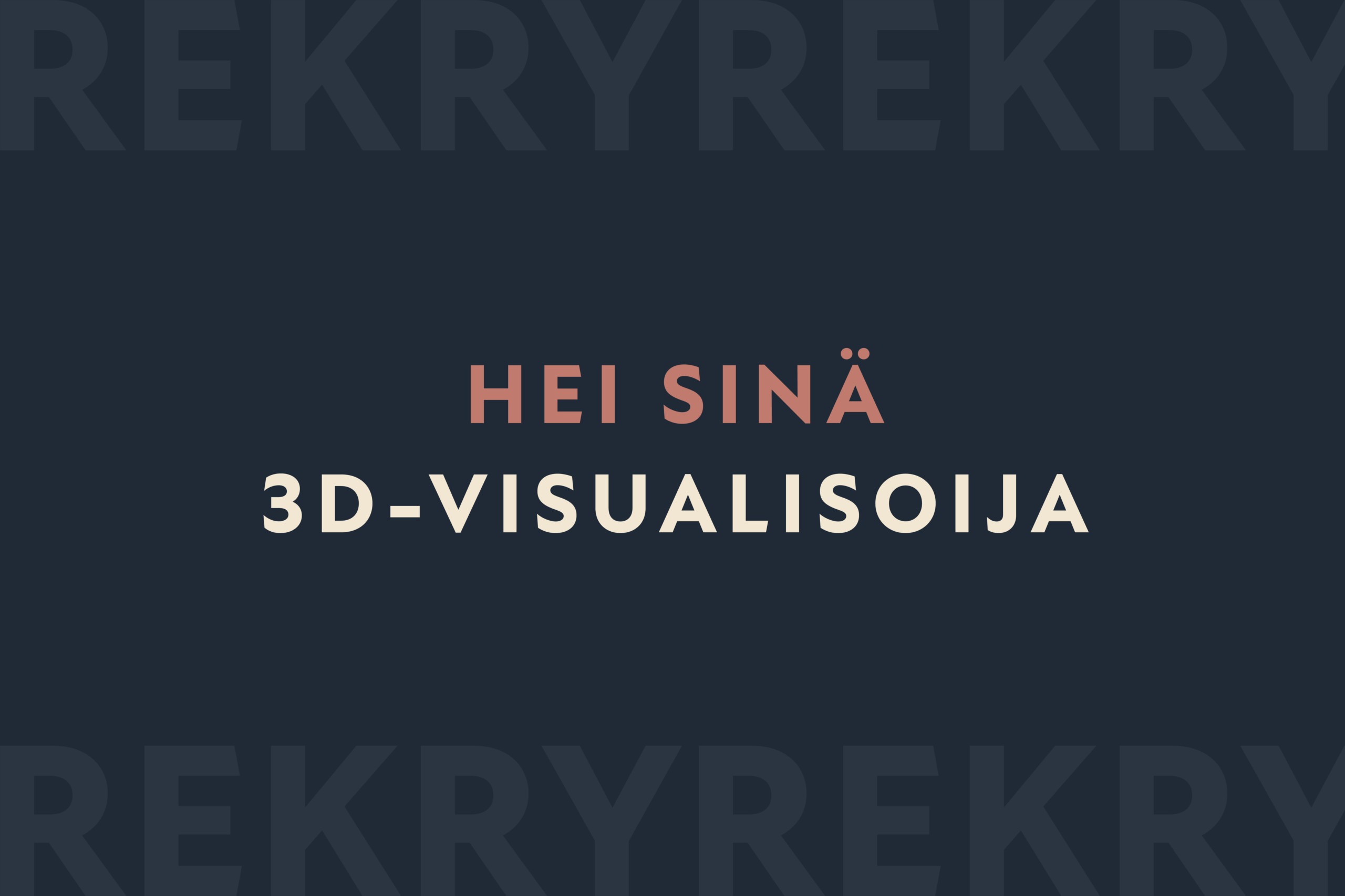 Rune & Berg Design etsii taitavaa 3D-visualisoijaa.