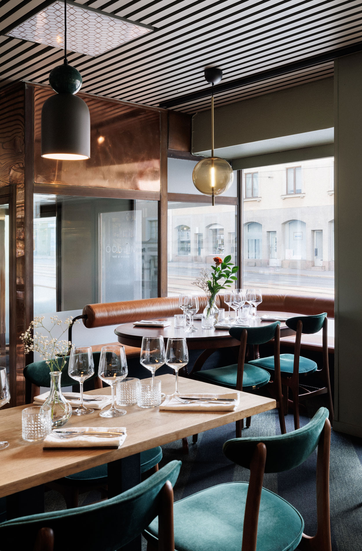 Rune Berg Designin suunnittelema Bistro Bar Miljöö