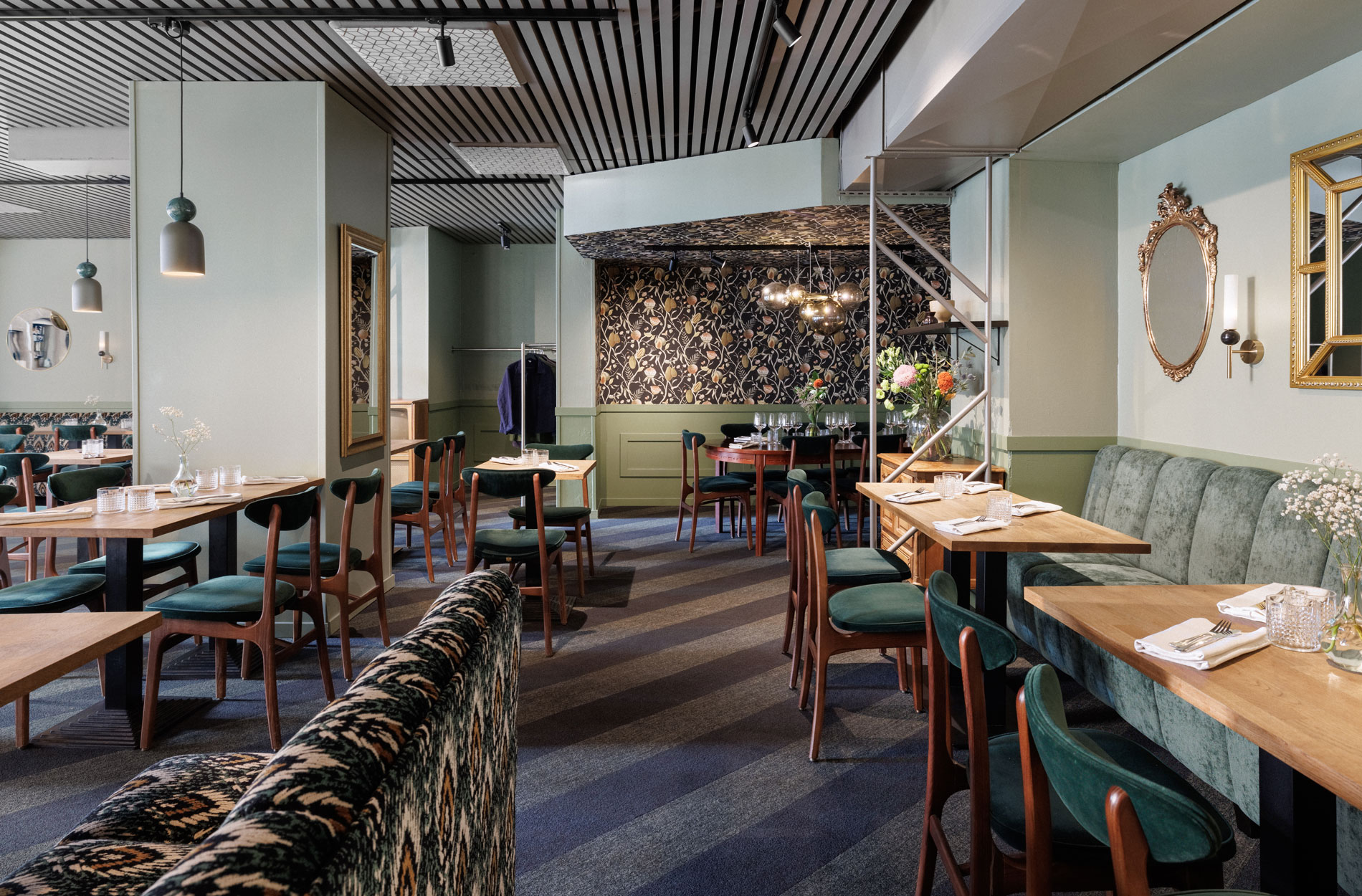 Rune Berg Designin suunnittelema Bistro Bar Miljöö