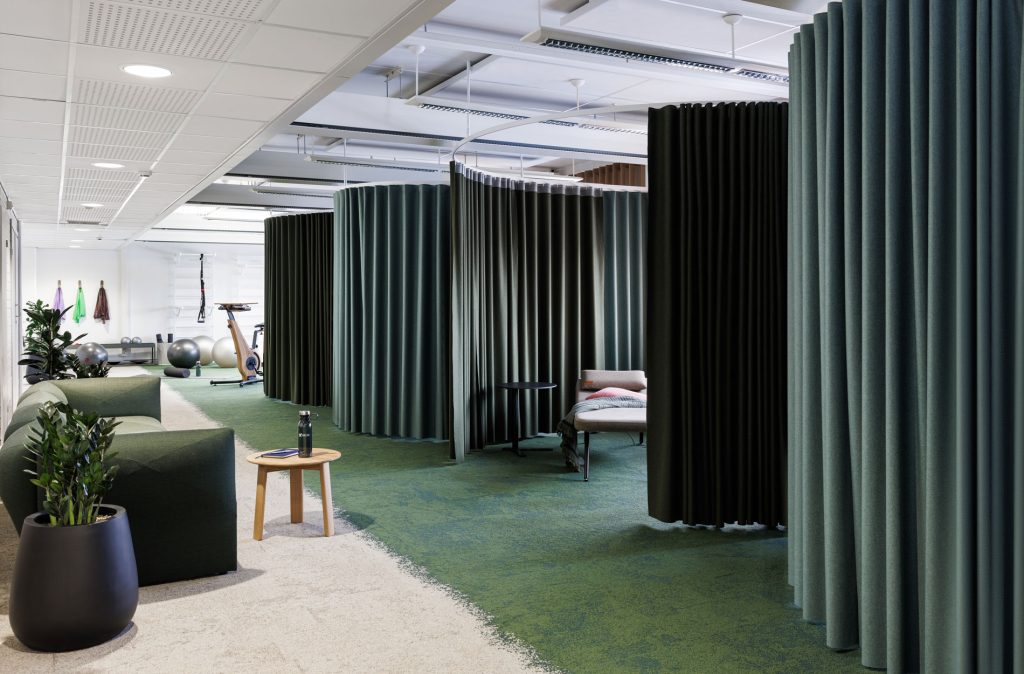 Rune & Berg Designin suunnittelema Relex työympäristön restoratiivinen tila