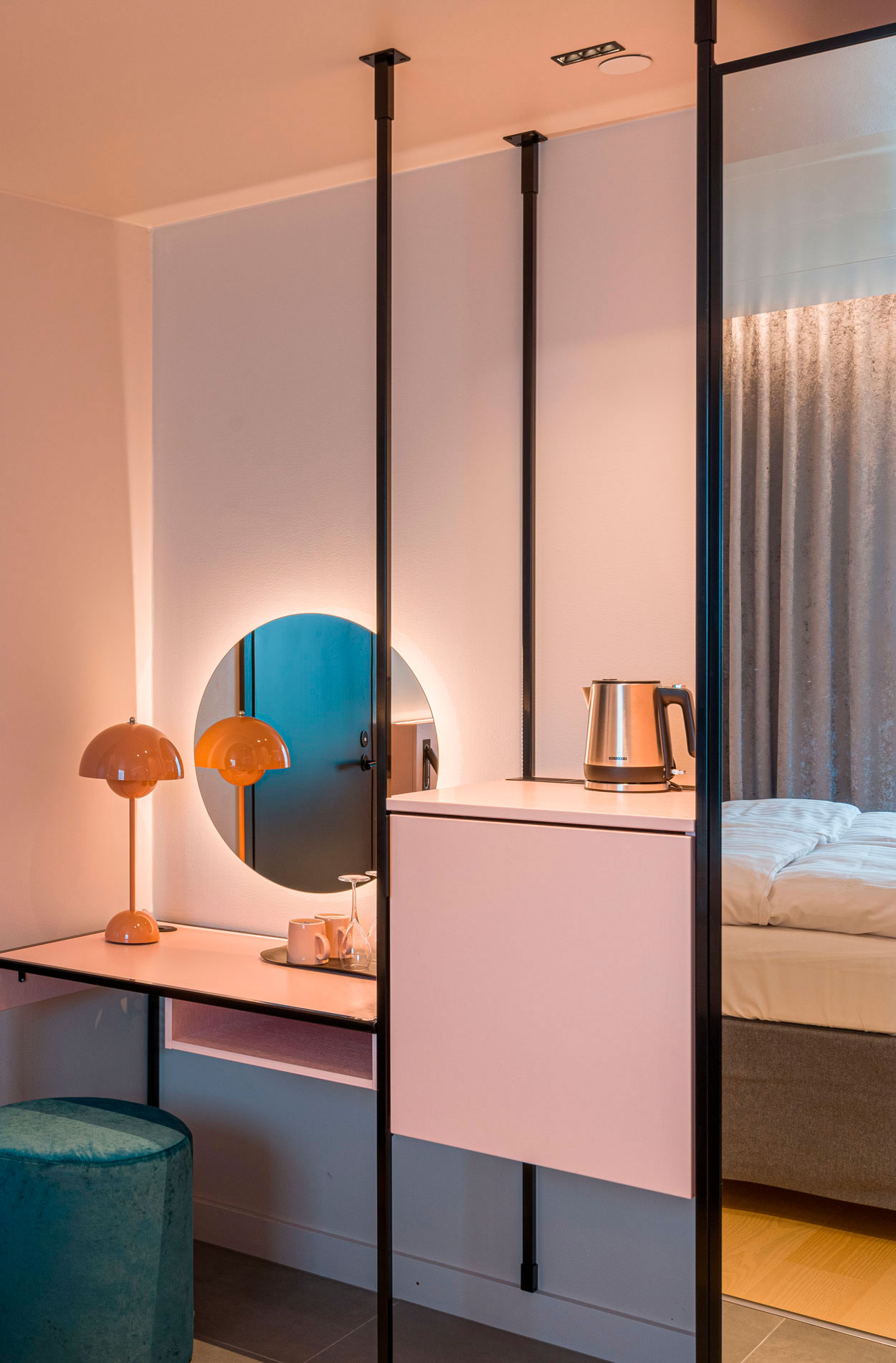Rune & Berg Designin suunnittelema Sokos Hotel Flamingon huone Harmony
