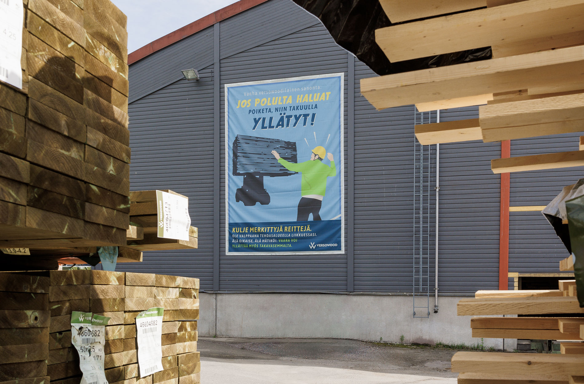 Rune & Berg Designin suunnittelema Versowood työympäristön infografiikka