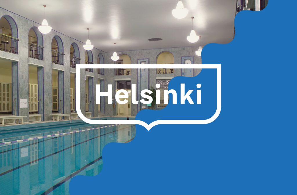 Rune & Berg Designin suunnittelema Yrjönkadun Uimahallin palvelumalli