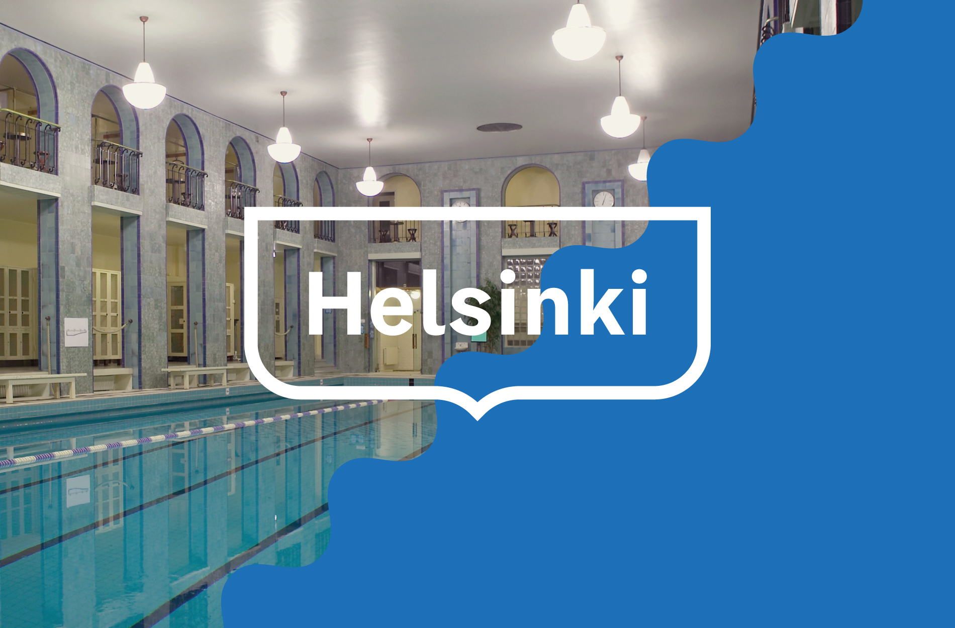 Rune & Berg Designin suunnittelema Yrjönkadun Uimahallin palvelumalli