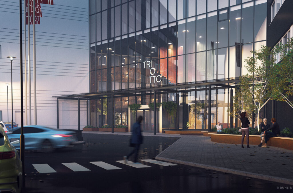 Rune Berg Designin suunnittelema toimistokohde Triotto