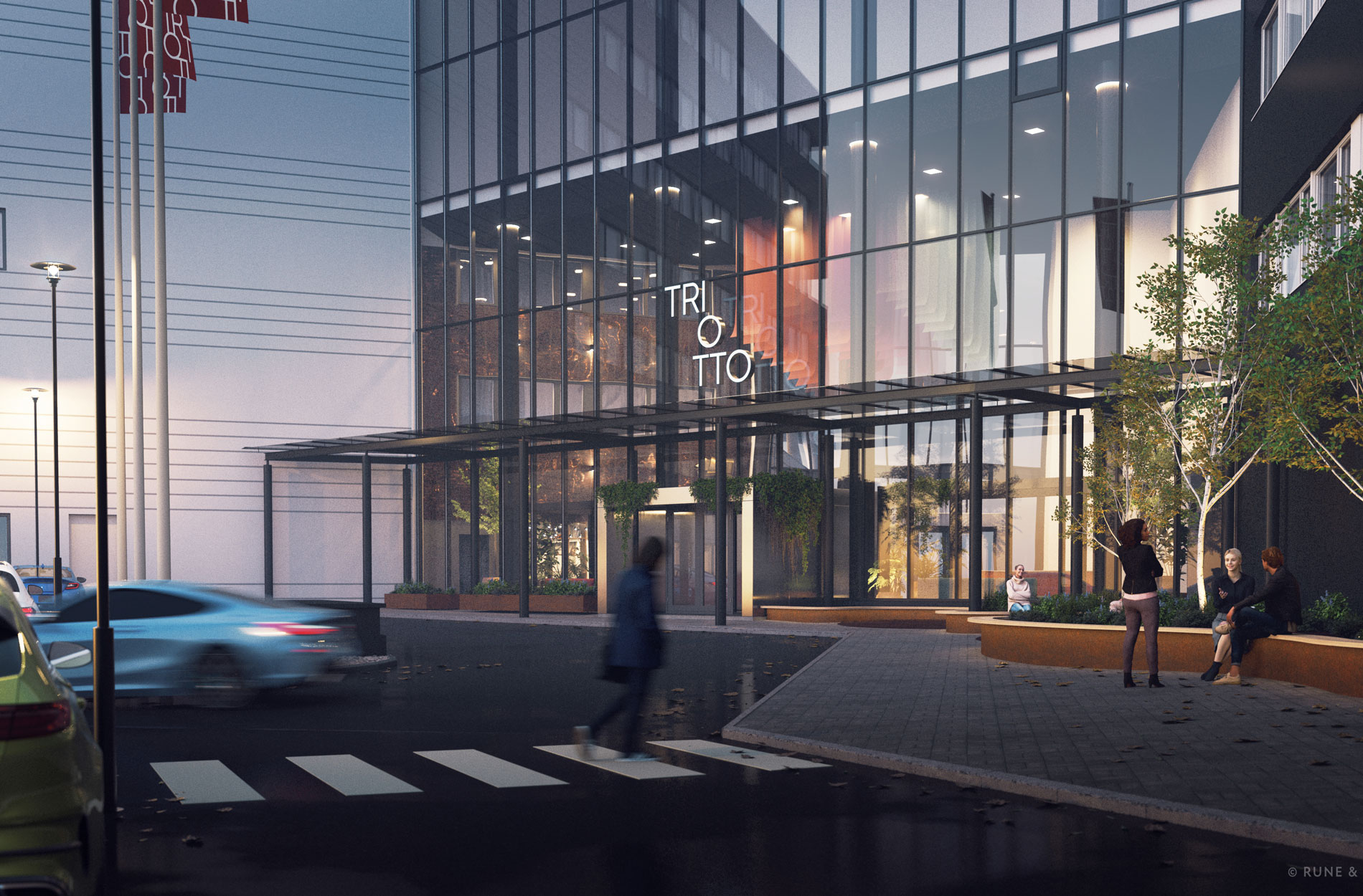 Rune Berg Designin suunnittelema toimistokohde Triotto